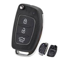 Atverčiamas raktas nuotolinio rakto dangtelio apvalkalas, skirtas Hyundai Creta I20 Tucson Elantra Santa fe Solaris ix35 ix45 su peilio dėklu black