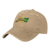 Vintage Ayrton Senna Brazil Helmet Baseball Caps Men Women Distressed Denim Sun Cap  Outdoor All Seasons Travel Soft Caps Hat Adjustable chaki