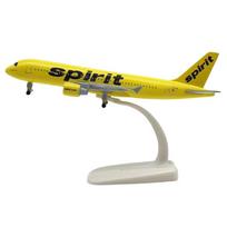 1/400 Scale Aircraft Simulation Alloy A320 Spirit Aviation Airlines 20CM  Airplane Model Display Boutique Airplane Toy Enthusias geltona
