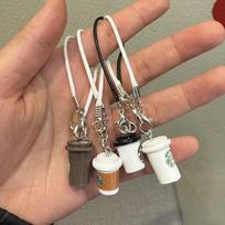 Non-Toxic Mini Diy Camera Phone Coffee Cup Water Bottle Dress Up Plush Toy For Labubu Doll Pendant Dollhouse Accessories Sweet Couple Gift brown