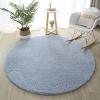 Minkštas purus apvalus kilimas vaikų miegamajam, pliušinis neslystantis kilimėlis svetainės grindų kilimėlis, namų dekoras Diameter 60cm S gray