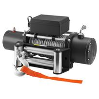 Electric Winch, 6100 kg Load Capacity, 12V DC Truck Winch with 9.5 mm x 24 m Steel Rope, Wireless & Wired Remote Control, IP55 Waterproof for Towing