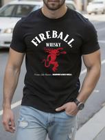 Fireball Cinnamon Whisky Graphic Tshirt Graphic Tshirt - ... XXXXL black