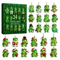 Acrylic Christmas Advent Calendar Decoration for Holiday Countdown Home Decor One Size black