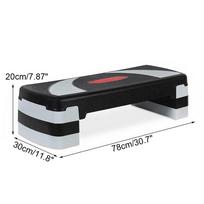 Fitness Aerobic Step Gym Workout Exercise Fitness Aerobic Step Equipment 5.2 KG Adjustable Non-slip Cardio Yoga Pedal Stepper black