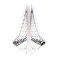 For Nissan Qashqai J12    Front Foglight Eyebrow Eyelids Trims Fog Light Lamp Bumper Protector Cover Car Accessories ABS Chrome white