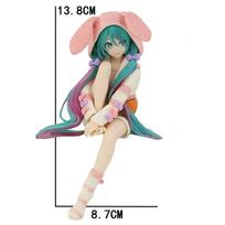 15CM Anime HATSUNE MIKU Figūrėlė Makaronų Kamštukas Figūrėlė Triušio Ausies Pižama Modelis Žaislas Lėlė Veiksmo Figūrėlė Kolekcija Dovana PVC beige