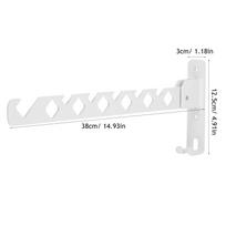Foldable Wall Mounted Clothes Drying Rack Space Saving Aluminum Laundry Hanger for Bathroom Balcony Dorm Apartment Heavy Duty other white