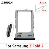 SIM Card chip slot drawer Tray Holder Adapter Socket Accessories For Samsung Z Fold 2 3  4 5 Fold2 Fold3 Fold4 Fold5 Dual Card Z Fold 2 Black gray