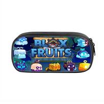 Game Blox Fruits Printed Pencil Case, Devil Fruit Children'S Primary And Secondary School Students Pencil Case (as the picture,Devil fruit pencil case) blue