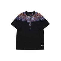 Fila Fusion X Marcelo Burlon County Of Milan Ss22 Laisvalaikio Retro Futbolo Sportinis Kvėpuojantis Trumpomis Rankovėmis Marškinėliai Unisex Viršutiniai Drabužiai Giliai Juoda T11U229101FBK S gray