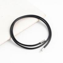 1,5/3 mm 45/50/60 cm Juodo odinio lynelio grandinėlės karoliai Moterims Vyrams Papuošalai Su Sagtimi Vaškinės laido grandinėlės linija Stygos DIY pakabukams 1.5mm&45cm