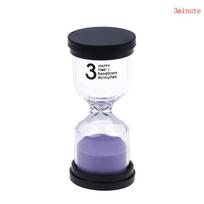 1/3/5/10/15/30 minučių smėlio laikrodis, smėlio laikrodis, laikmatis, dekoras, dovana 3 minute black