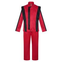 Men's Michael Jackson Cosplay Jackets Set Street Dance Super Star Cosplay Tracksuit Retro 80s  Stage Show Wear Halloween Suit 120 black