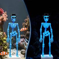 3D Spausdintas Šokantis Skeletas Akvariumo Aeratorius Plastikinis Dinamiškas Skeletas Aeratorius Helovino Dekoras mėlyna