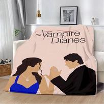 The Vampire Diaries Damon salvatore Printed Blanket Picnic Blankets Warm Soft and Comfortable Blanket Home Travel Birthday Gift Size: 75*100cm, Weight: 230 GSM gray