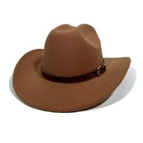 Vintage Western Cowboy Hat British Knight Hat Men'S And Women'S Versatile Top Hat Outdoor Shade Jazz Hat M（56-58cm） šviesiai ruda spalva