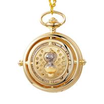 Auksinis, Didelis kišeninis laikrodis Tuščiaviduris piltuvėlis Chronografas Vintažinis kvarcinis kišeninis laikrodis beige