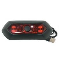4 LED Šalmo Įkraunamas Motociklo Dviračio Galinis Žibintas Įspėjamasis Žibintas Didelio Ryškumo Mirksintis Vandeniui Atsparus su 3 Režimais USB Žibintas black
