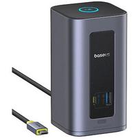 Baseus Nomos NU1 Air Spacemate 12w1 |2x HDMI@60Hz |2x DP@60Hz |2x USB-C |2x USBA-A do 5Gbps |2x USB-A | RJ45 szara B0114400
