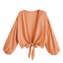 Summer Ladies's Sunscreen Thin Shirt Beach Blouse Solid Color Bikini Beach Shirt Ladies XS juoda