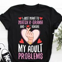 K Drama Kdrama Korean Tv Show Fans Cute Funny T Shirt Pop Kpop South Korea Loverwomen Men Daughter Granddaughter Women Clothes XS juoda