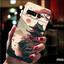 Japanese Landscapes Mount Fuji Phone Case For Google Pixel 10 9 Pro XL 9A 8 7 6 Pro Pixel 8A 7A 6A Pixel 8 7 6 5 Google Pixel 6 Pro brown