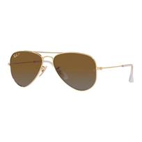 RayBan Side Leg Logo Metal Aviator Sunglasses Unisex 52 auksas