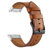 Suderinamas odinis greito atsegimo laikrodžio dirželis Garmin Fenix 8/7X/7 Pro/6X/965/Epix 26mm Quick Release brown