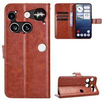 Plain Leather Flip Case For Nothing Phone (3) Protective Cover Wallet Card Slot Kickstand Shell Fundas Capa Nothing Phone (3)