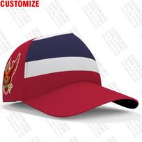 Thailand Baseball Cap Free 3D Custom Made Name Number Team Logo Th Hat Tha Country Travel Prathet Thai Nation Siam Flag Headgear Adjustable white