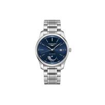 Longines Master Collection Automatic Mechanical Movement 30 Meters Water Resistant Watch 40 Mm Blue Dial Stainless Steel Bracelet L2.908.4.92.6 Silver Blue Watch Dial gray