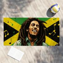 B-Bob Marley Jamaikos dainininkas Rankšluostis Dušas Sauna Kelionės Spa Greitai džiūstantis Sporto reikmenys Minkšti dideli paplūdimio rankšluosčiai 70cm×140cm yellow