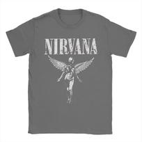 2026 Nirvana Rock Band Cotton Tshirt For Adult Beach Kurt Cobain Y2k Basic T Shirts Trendy Cool Tees Big Size Casual Tops S white