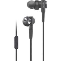 MDRXB55AP Wired Extra Bass Earbud Headphones with Microphone for Phone Calls, Black, Comfortable Fit, High Quality Sound less