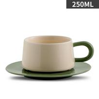 Kūrybingas Nordic Fengshui puodelis kavos puodelis lėkštutė rinkinys Paprastas restoranas viešbutis namai Latte Išskirtinė dovanų dėžutė 220ml žalia