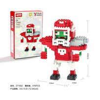 Plants vs Zombies Boss Battle Building Blocks Peashooter Gatling Pea Shooter Figure Toy Gift for Kids No Box red