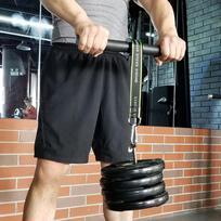 Forearm Wrist Roller Fitness Blaster Arm Muscle Fitness Trainer Forearm Muscle Strength Workouts Tools Wrist Strength Dumbbell Rope with Bell Rack black