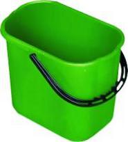 Plastikinis kibiras PLUTO, 12 l, žalia sp., BUCFIL8016728107695