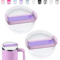 2 Pcs Replacement 20/30 oz Dustproof Spill Proof Resistant Tumbler Lid for Stanley Cup,  Fit for Stanley and More Coffee Mugs white