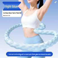 Ice Silk Cooling Weighted Hula Hoop for All Seasons - Soft, Breathable, and Gentle on the Waist for Effective Abdomen Tightening and Fitness.