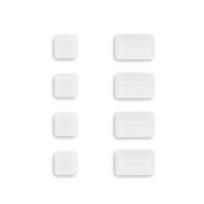 1Set For Wii Non-Slip Rubber Pad Anti-Slip Plugs Screw Feet Cover Replacement Wii Console Screw Dust Cover balta