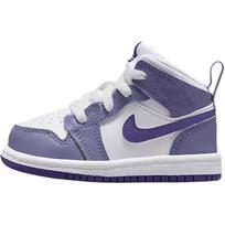 Air Jordan 1 Mid TD Dusty Amethyst Baby Sneakers Purple White Court-Purple DQ8425-500 26 gray