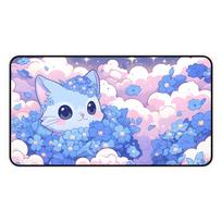 Cute Cat Mouse Pad XXL Nonslip Waterproof Gaming Mouse Pad Cute Game Table Decoration Mat Perfect Gift for Cat Lovers 400X800X2mm
