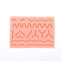 Skin Suture Model Wound Silicone Suture Pad Y Traumatic Suturing Training Pad Reusable Silicone Suture Practice Mat orange