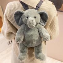 40cm Laukinio Gyvūno Pliušinis Kuprinė Kimštas Minkštas Tinginys Avinėlis Žirafa Dvigubo Peties Krepšys Pirkinių Piniginė Pliušinis Žaislas Dovana 40cm backpack gray