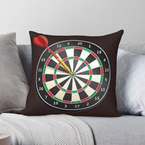 Throwing Darts Board Square Pillowcase Polyester Linen Velvet Creative Zip Decor Car Cushion Cover 30X30CM black