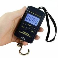 1 vienetų rinkinys Mini nešiojamos skaitmeninės svarstyklės 40 kg X 10 g bagažo kelionėms svėrimas elektroninės kablio svarstyklės Įrankiai Žvejybos priedai Without battery juoda