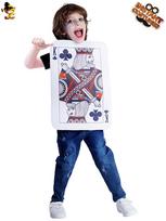Children's Carnival Playing Card Costume Set One Size gray