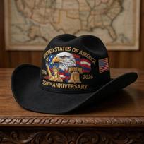 250th Anniversary Cowboy Hat With Sunshade For Spring Outdoor Casual Wear juoda
